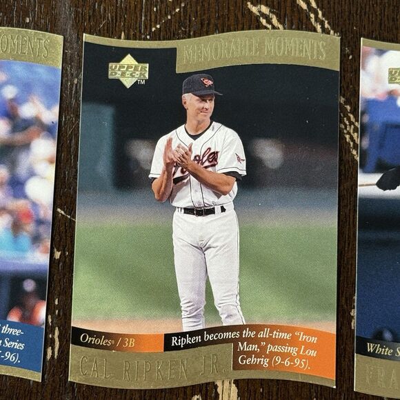 1997 Upper Deck Baseball Memorable Moments Full 10 Card Set NM Griffey Ripken - Picture 4 of 10